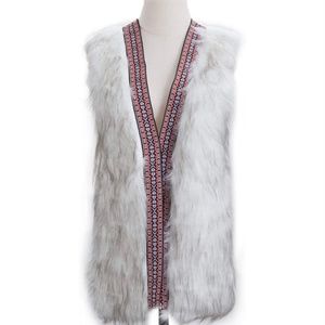 Faux fur vest for women